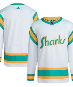 San Jose Sharks adidas Reverse Retro 2.0 Authentic Blank Jersey - White