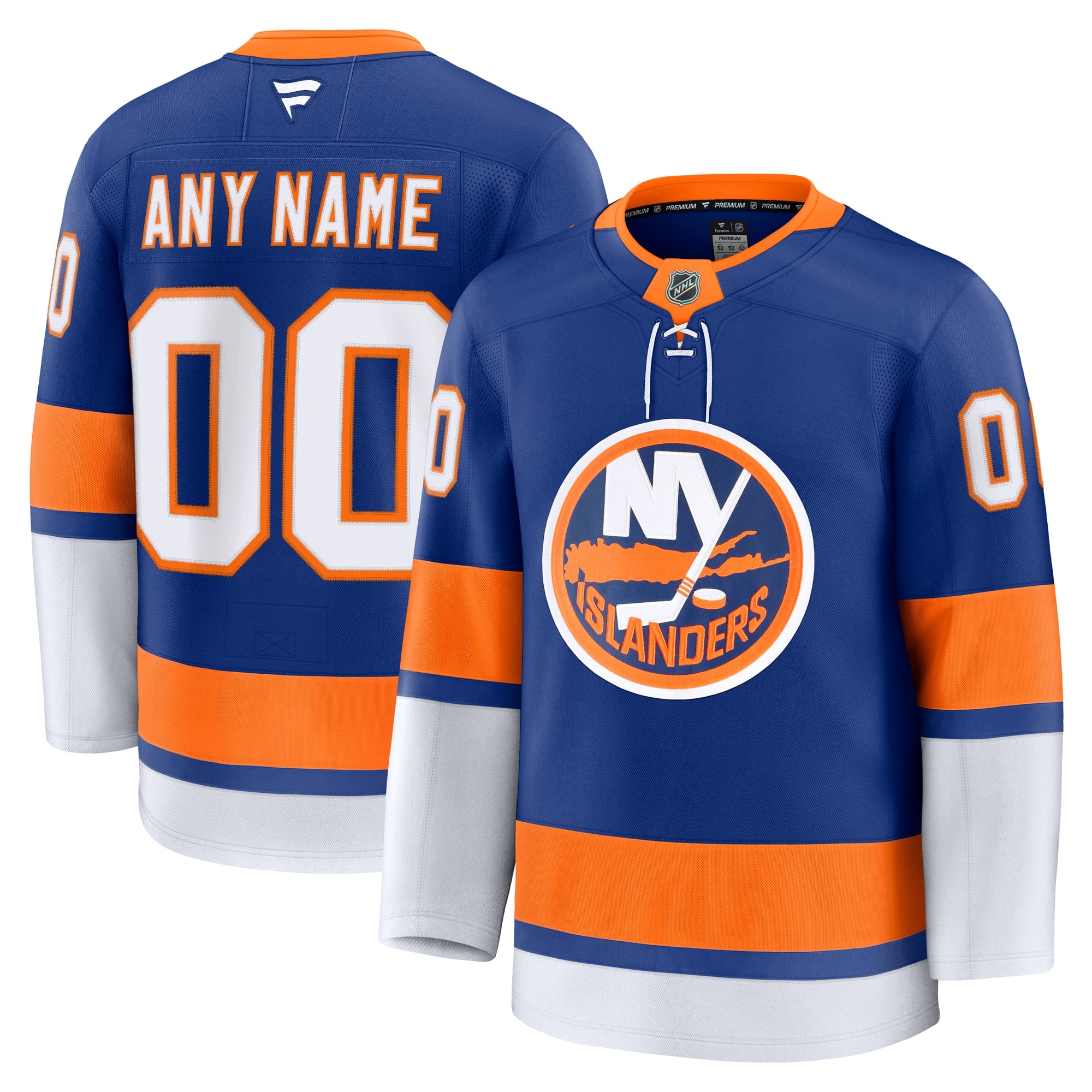 New York Islanders Away Premium Custom Jersey - White/Royal - Image 10