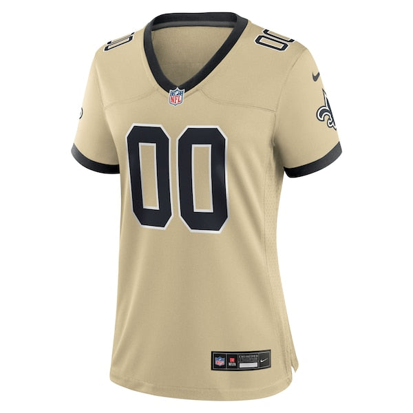 New Orleans Saints Nike Women's Gameday Golds Alternate Custom Game Jersey - Gold/Black - Image 3