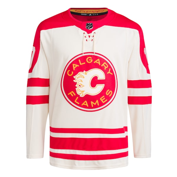 Jonathan Huberdeau Calgary Flames adidas 2023 NHL Heritage Classic Primegreen Authentic Player Jersey?ยจC Cream - Image 2