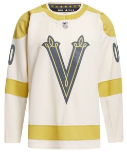 Alternative view of Vegas Golden Knights adidas 2024 NHL Winter Classic Primegreen Authentic Custom Jersey - Cream