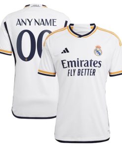 Los Merengues adidas 2023/24 Home Replica Custom Jersey - White