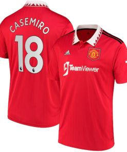 Carlos Casemiro Manchester United adidas 2022/23 Home Replica Player Jersey - Red