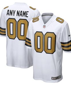 New Orleans Saints Nike Alternate Custom Game Jersey - White