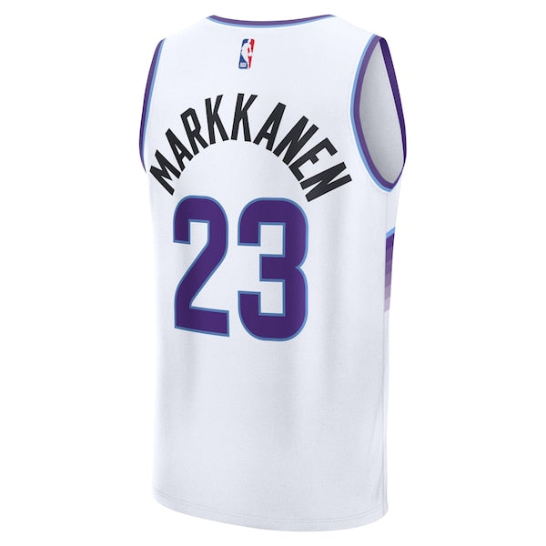 Lauri Markkanen Utah Jazz Youth Fast Break Replica Jersey - Association Edition - White - Image 3