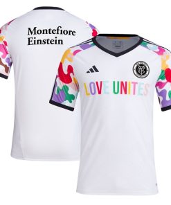 New York City FC adidas 2024 Pride Pre-Match Top - White
