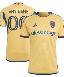 Real Salt Lake adidas 2024 The Beehive State Kit Authentic Custom Jersey - Gold