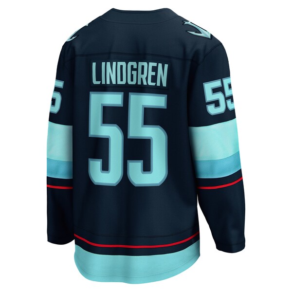 Ryan Lindgren Seattle Kraken Home Breakaway Jersey - Deep Sea Blue - Image 3