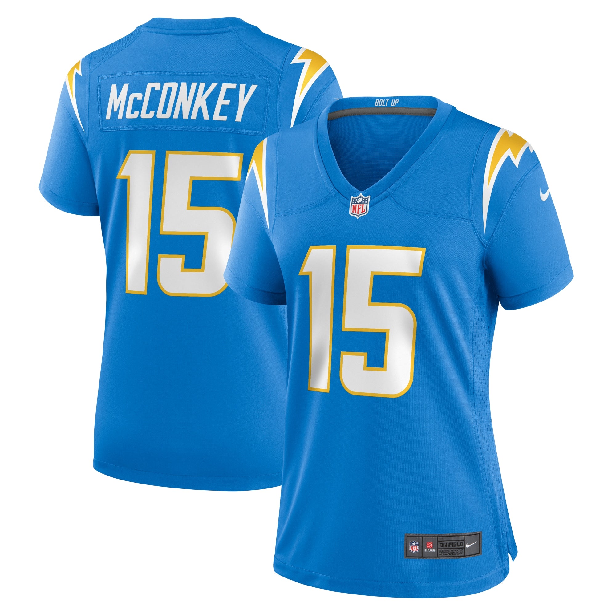 Ladd McConkey Los Angeles Chargers Nike Women's Alternate Super Chargers Game Jersey - Navy/Powder Blue/Gold - Image 5