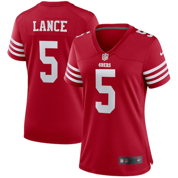 Trey Lance San Francisco 49ers Nike Women's Player Jersey - Scarlet/White - Image 2