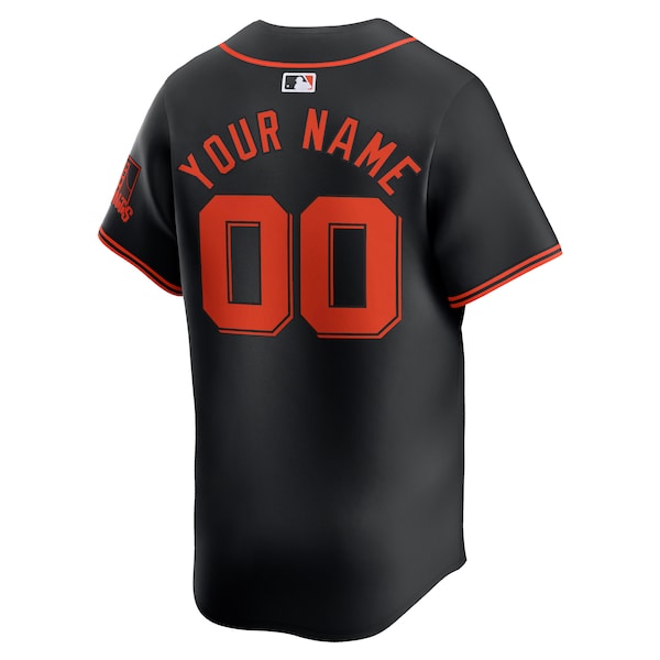 San Francisco Giants Nike Alternate Limited Custom Jersey?ยจC Black - Image 3