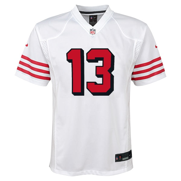 Brock Purdy San Francisco 49ers Nike Youth Alternate Player Game Jersey - White - Image 2