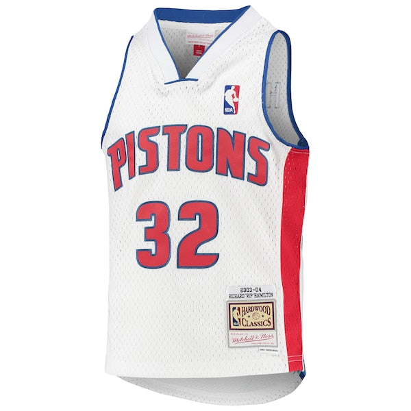 Richard Hamilton Detroit Pistons Youth 2003/04 Hardwood Classics Swingman Jersey - White - Image 2