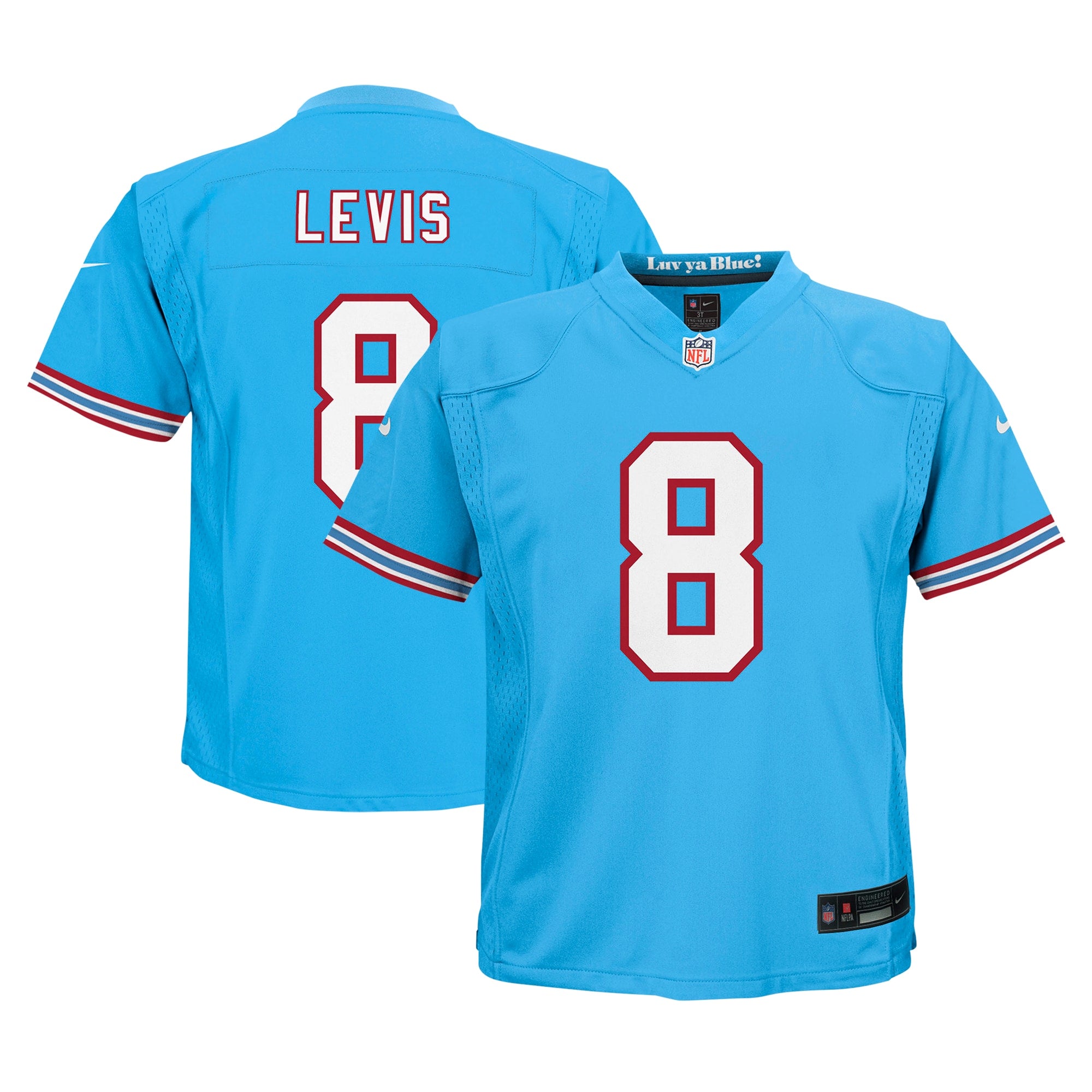 Will Levis Tennessee Titans Nike Preschool Game Jersey - Navy/Light Blue - Image 3