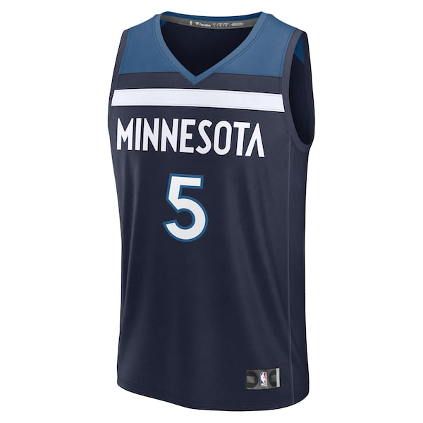 Anthony Edwards Minnesota Timberwolves Fast Break Replica Player Jersey - Icon Edition - Navy - Image 2