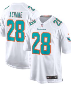 Devon Achane Miami Dolphins Nike Player Game Jersey - White/Aqua