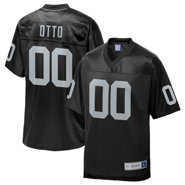 Jim Otto Oakland Raiders NFL Pro Line Retired Player Replica Jersey - Black/White - Image 2
