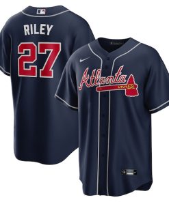 Austin Riley Atlanta Braves Nike Alternate Replica Jersey - Navy/White/Red
