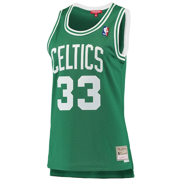 Larry Bird Boston Celtics Women's 1985-86 Hardwood Classics Swingman Jersey - Kelly Green - Image 2