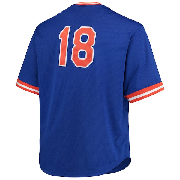 Darryl Strawberry New York Mets Big & Tall Cooperstown Collection Mesh Batting Practice Jersey - Royal - Image 3