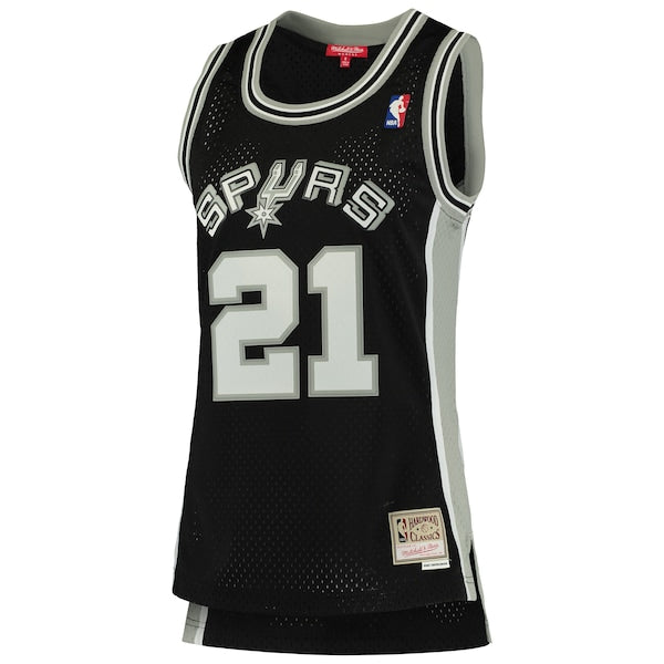 Tim Duncan San Antonio Spurs Women's 1998/99 Hardwood Classics Swingman Jersey - Black - Image 2