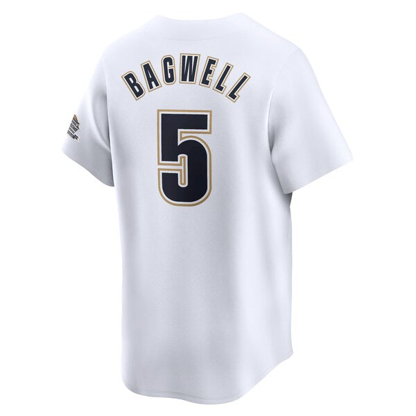 Jeff Bagwell Houston Astros Nike Throwback Cooperstown Collection Limited Jersey - White - Image 3