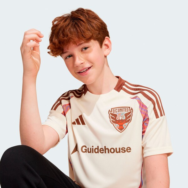 D.C. United adidas Youth 2025 The Soul Kit Replica Jersey - Natural - Image 8