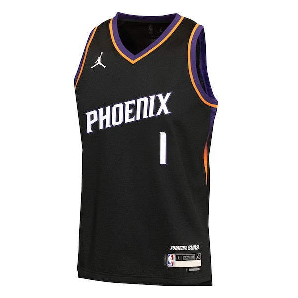 Devin Booker Phoenix Suns Jordan Brand Youth Swingman Jersey - Statement Edition - Black - Image 2