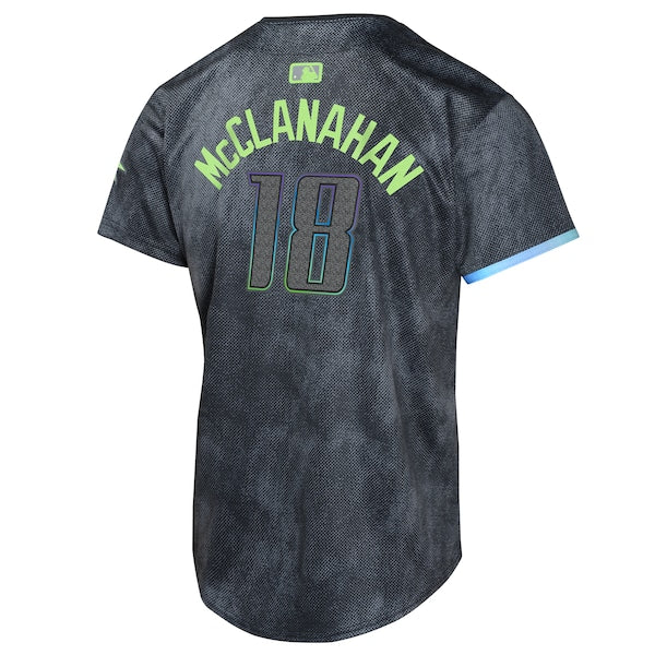 Shane McClanahan Tampa Bay Rays Nike Youth 2024 City Connect Limited Player Jersey - Charcoal - Image 3