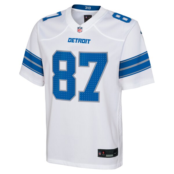 Sam LaPorta Detroit Lions Nike Youth Player Game Jersey - White - Image 2
