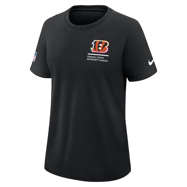 Cincinnati Bengals Nike Women's 2025 NFL Crucial Catch Tri-Blend Dri-FIT T-Shirt - Black - Image 2