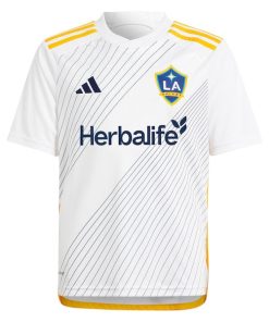 Alternative view of LA Galaxy adidas Youth 2024 Angeleno Kit Replica Jersey - White