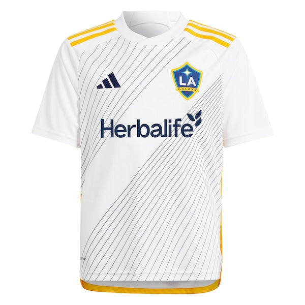 LA Galaxy adidas Youth 2024 Angeleno Kit Replica Jersey - White - Image 2