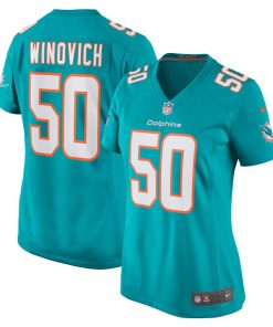 Chase Winovich Miami Dolphins Nike Women's Team Game Jersey -  Aqua