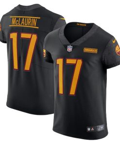 Alternative view of Terry McLaurin Washington Commanders Nike Alternate Vapor Elite Jersey - Black