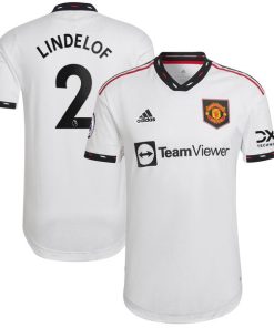 Victor Lindelof Manchester United adidas 2022/23 Away Authentic Player Jersey - White
