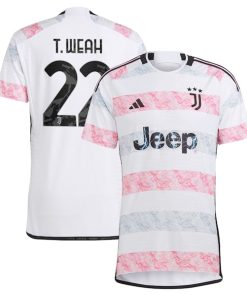 Timothy Weah Juventus adidas 2023/24 Away Authentic Jersey - White/Black
