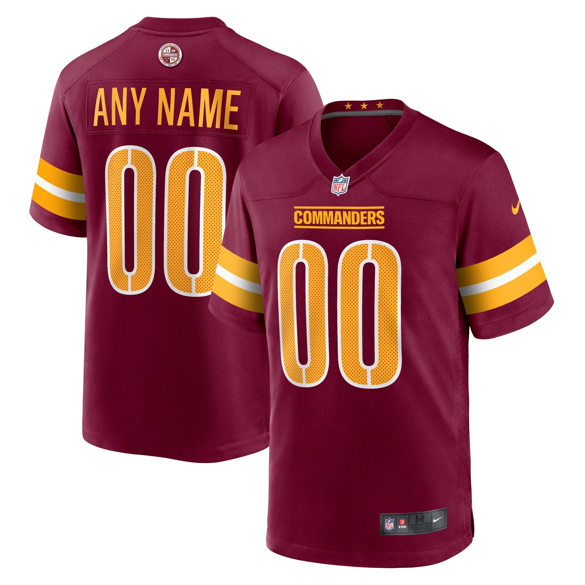 Men's Nike Washington Commanders Game Super Bowl Era Custom Jersey- White/Burgundy - Image 5