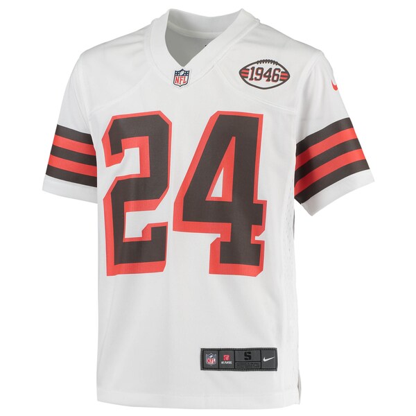 Nick Chubb Cleveland Browns Nike Youth Game Jersey - White - Image 2