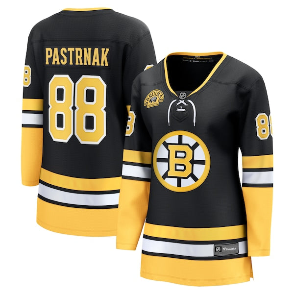 David Pastrnak Boston Bruins Women's 100th Anniversary Premier Breakaway Player Jersey - Black