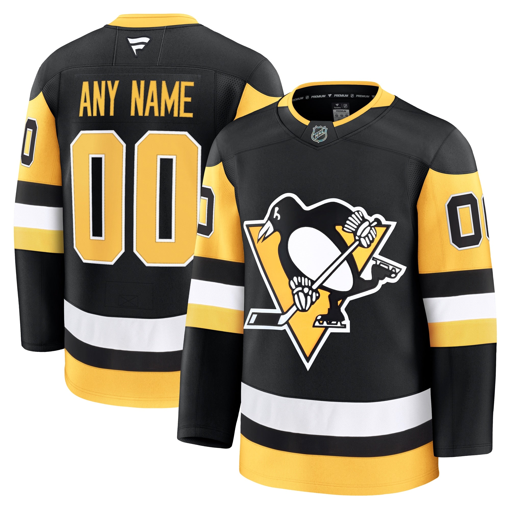 Pittsburgh Penguins Away Premium Custom Jersey - White/Black - Image 8