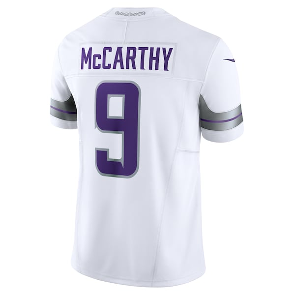 J.J. McCarthy Minnesota Vikings Nike Vapor F.U.S.E. Limited Jersey - White/Purple - Image 4