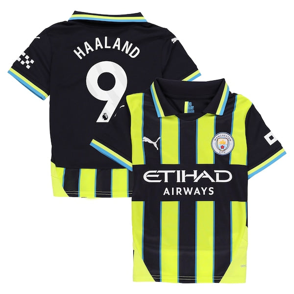 Erling Haaland Manchester City Puma Youth 2024/25 Away Replica Player Jersey - Navy - Image 2
