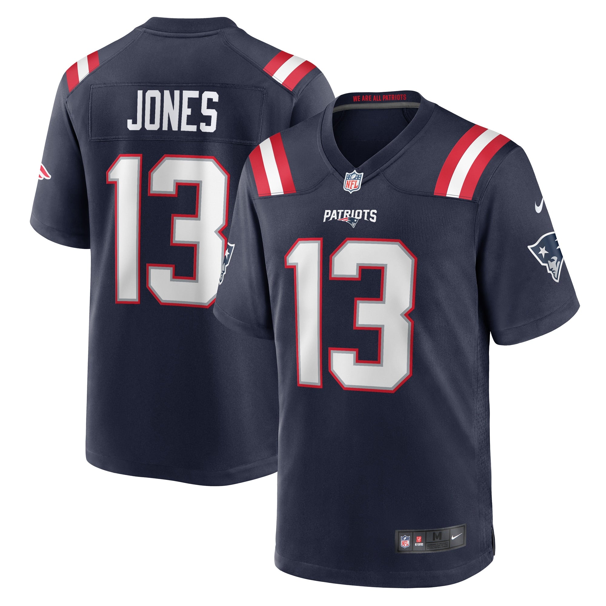 Jack Jones New England Patriots Nike Game Player Jersey - White/Navy - Image 5