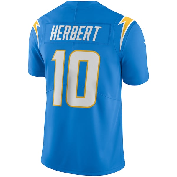 Justin Herbert Los Angeles Chargers Nike Vapor Limited Jersey - Powder Blue - Image 3