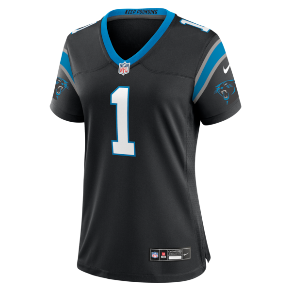 Cam Newton Carolina Panthers Nike Women's Team Retired Game Jersey - Black - Image 3