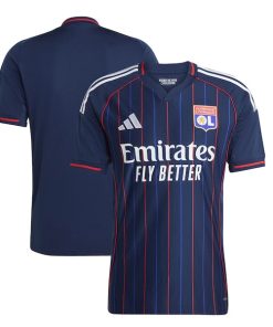 Alternative view of Olympique Lyonnais adidas 2025/26 Away Replica Jersey - Blue/White