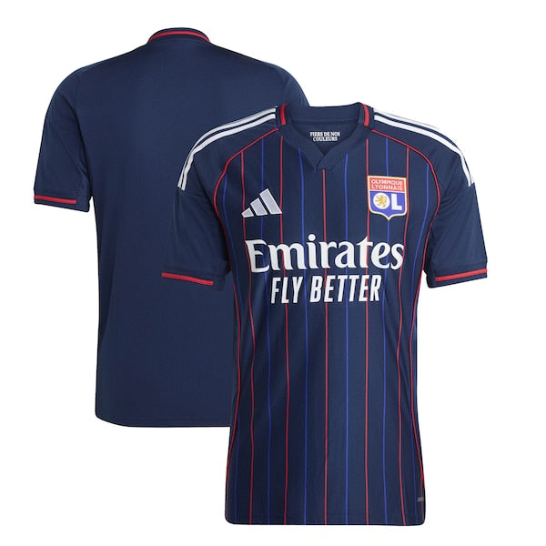 Olympique Lyonnais adidas 2025/26 Away Replica Jersey - Blue/White - Image 2