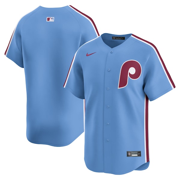 Philadelphia Phillies Nike Alternate Limited Jersey - Light Blue/White - Image 2