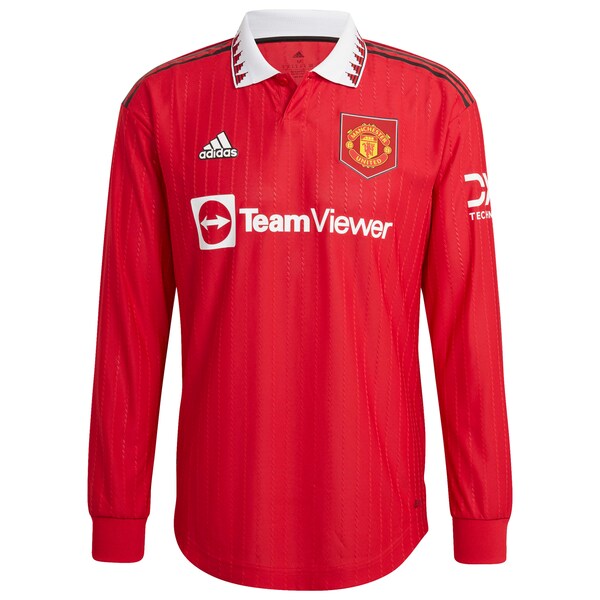 Carlos Casemiro Manchester United adidas 2022/23 Home Replica Long Sleeve Jersey - Red - Image 2